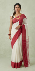 Dhaniakhali sarees with red border
