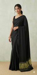 Black gajji silk saree with lagda patti pallu