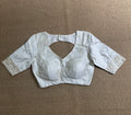 Off white silk cotton blouse with sleeves