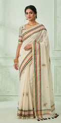 Mulcotton saree with bead work