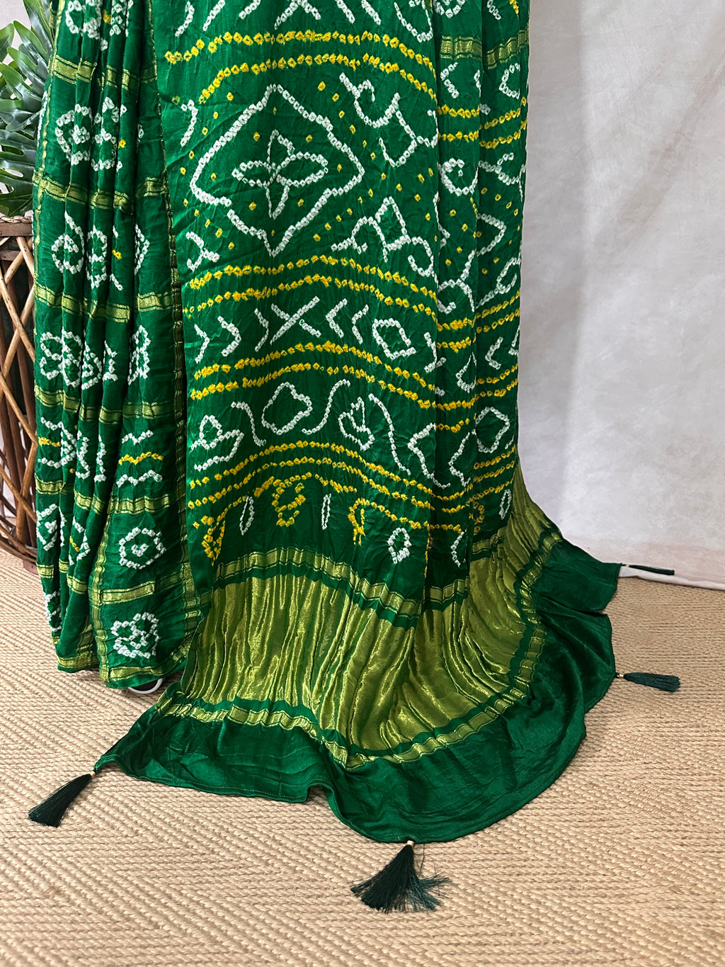 Pure gharchola Gajji silk saree with stitched blouse