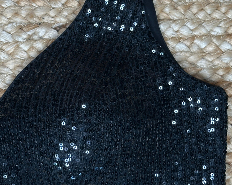 Black sequins blouse