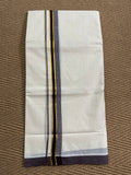 Cotton dhothi with black and gold border