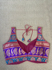 Multi color silk blouse