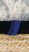 Royal blue thread bangle set (12 number)- 2.8