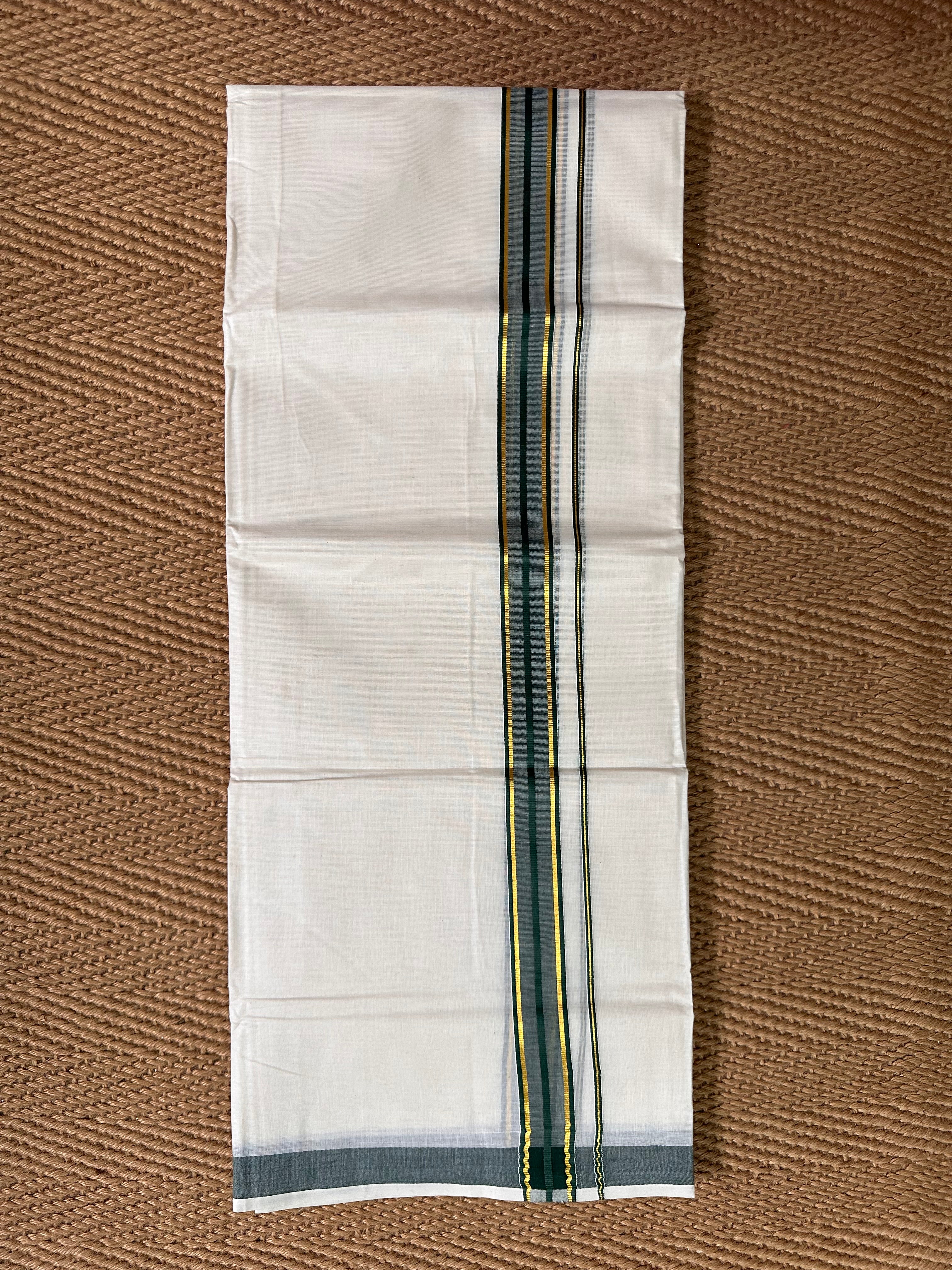 Gold and Green border Dhothi
