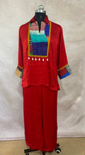 Red modal silk cord set