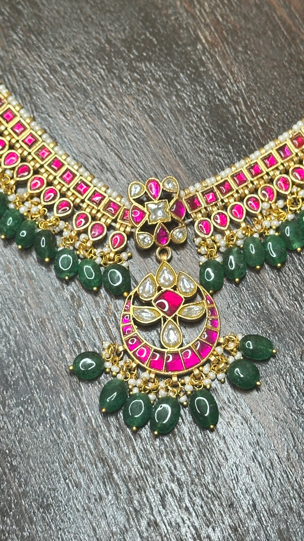 Jadau multi color choker, NO earring
