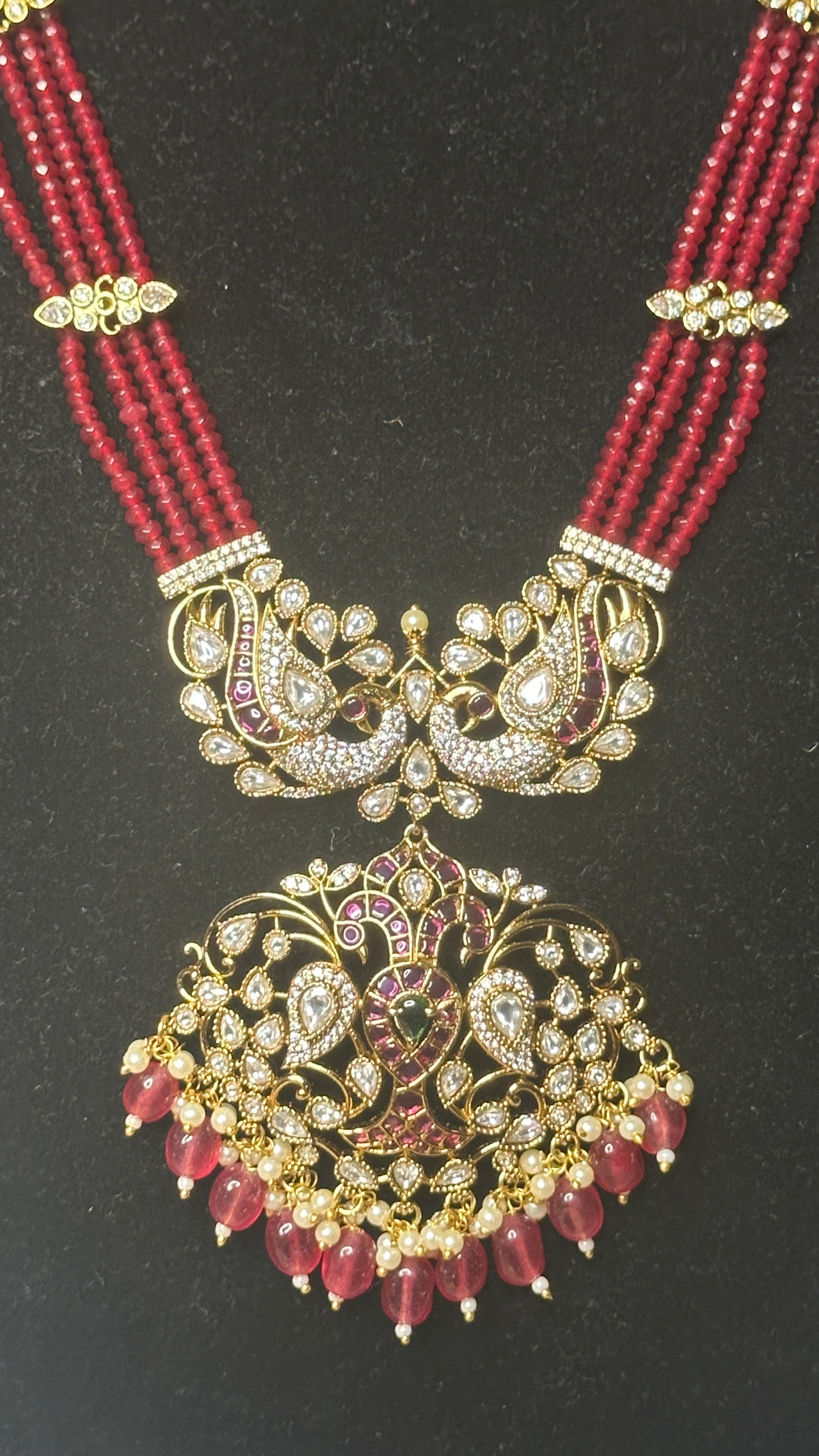 Long necklace with earring