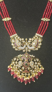 Long necklace with earring