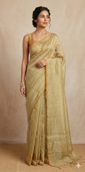 Pure Tissue linen tested Zari saree, no BP