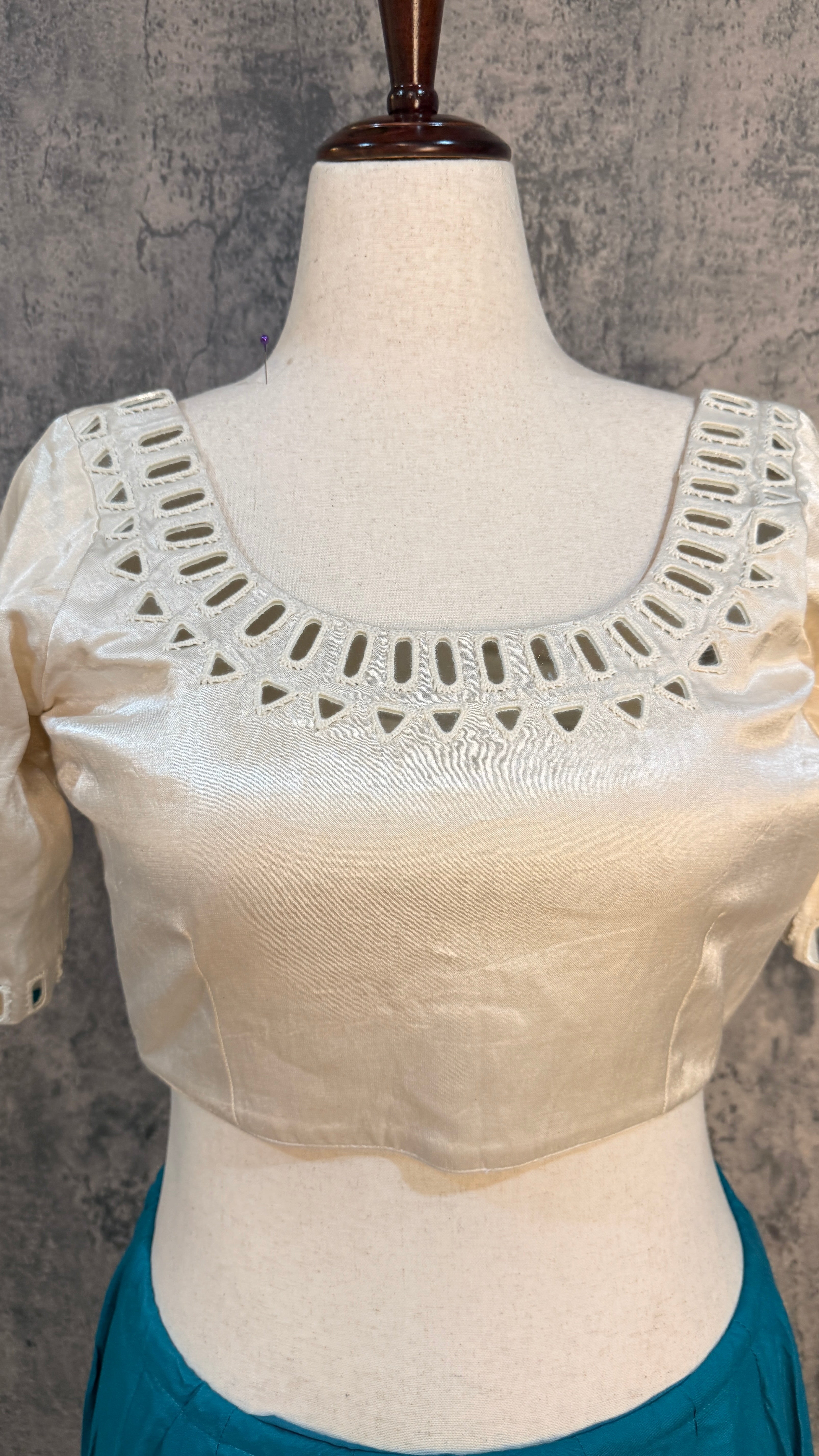 8 m flare navrathri skirt with foil mirror
