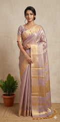 Modal tissue saree with stitched blouse
