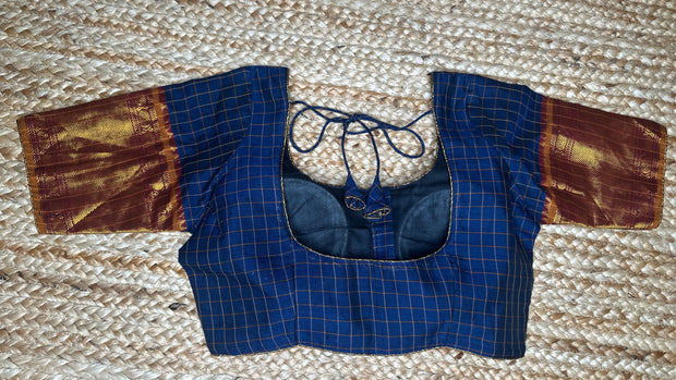 Navy blue narayanpettu blouse