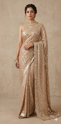Designer sequins saree with blouse and under skirt