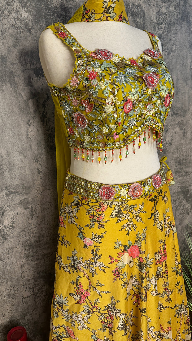 Yellow lehanga