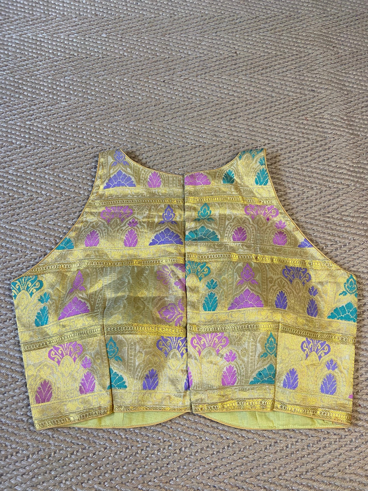 Gold tissue blouse