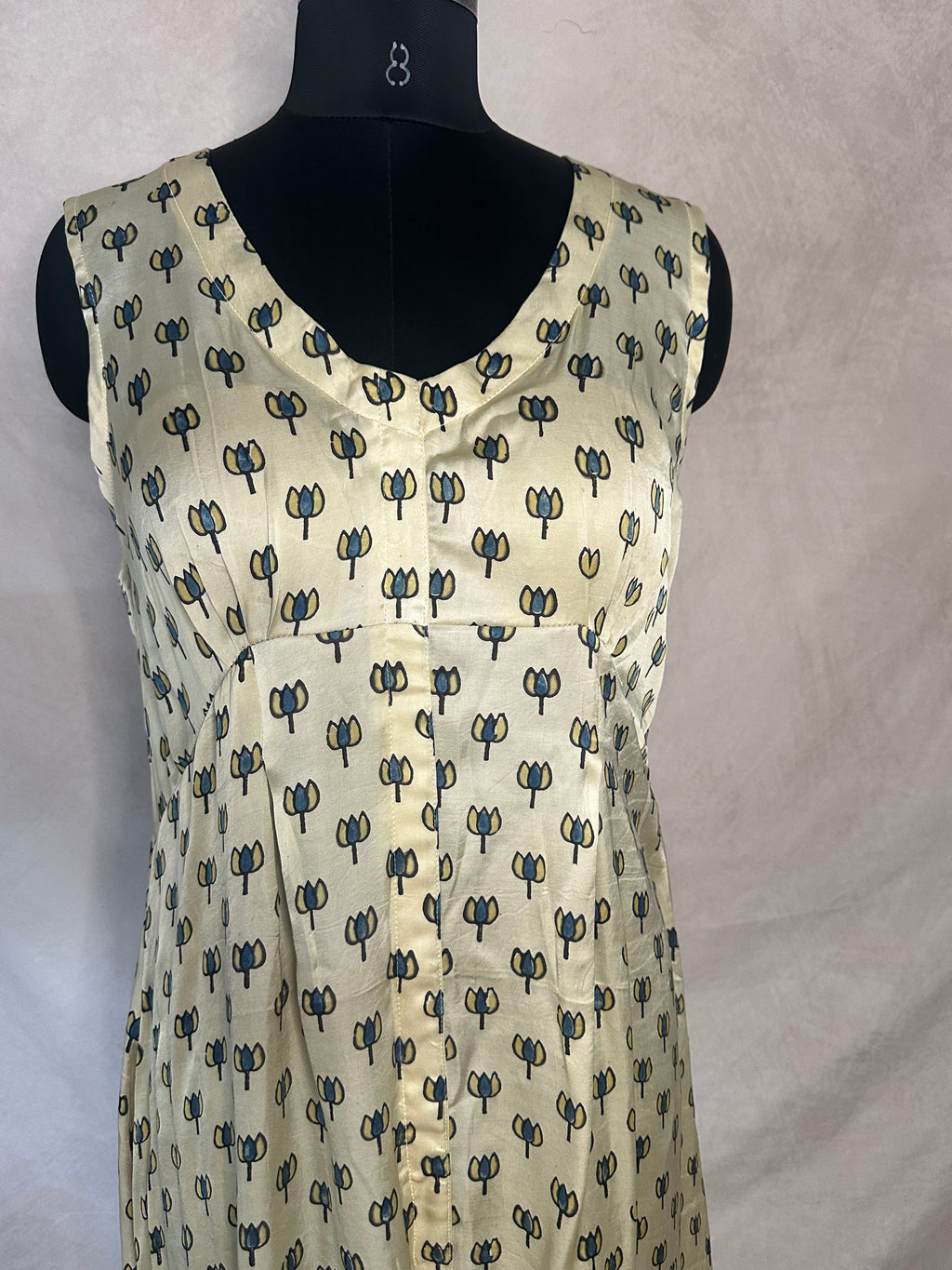 Off white modal silk dress