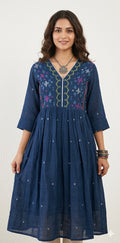 Handloom jamdani cotton dress