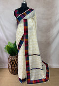 Madras kattam set saree with stitched blouse