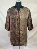 Pure Modal silk shirt with hand block print