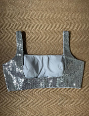 Silver sequins blouse