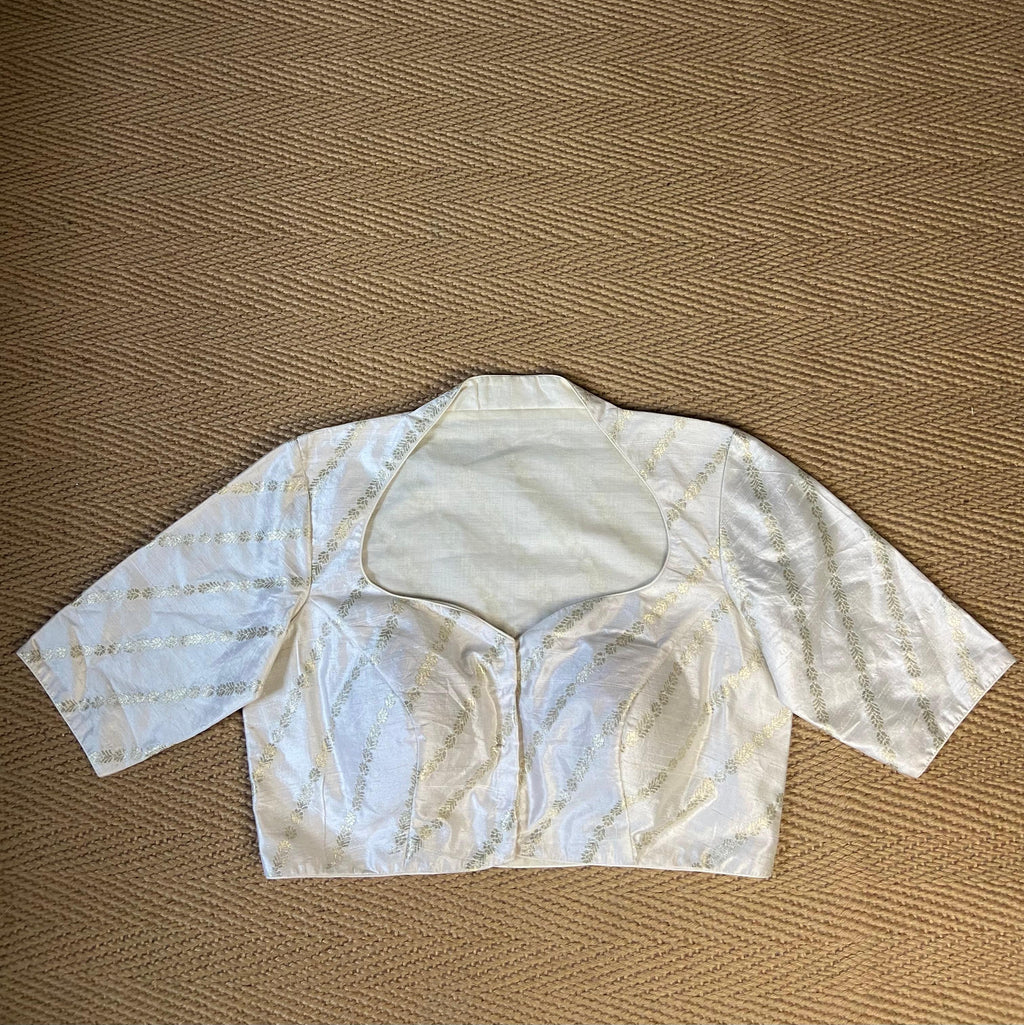 Off white silk blouse