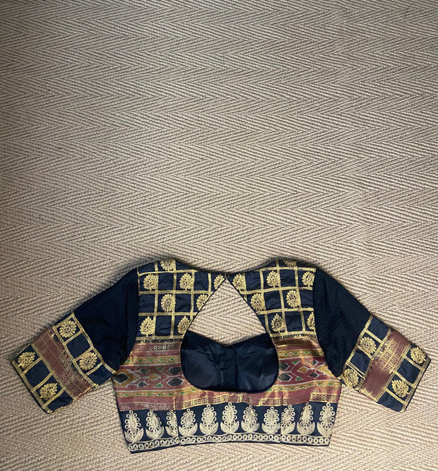Black brocade blouse