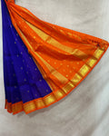 Handloom Pure silk sari with contrast one side korvai border, no BP