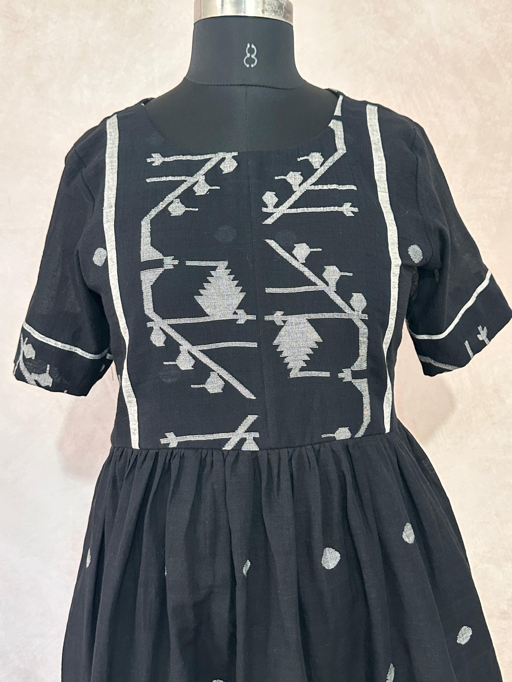 Handloom jamdani cotton dress