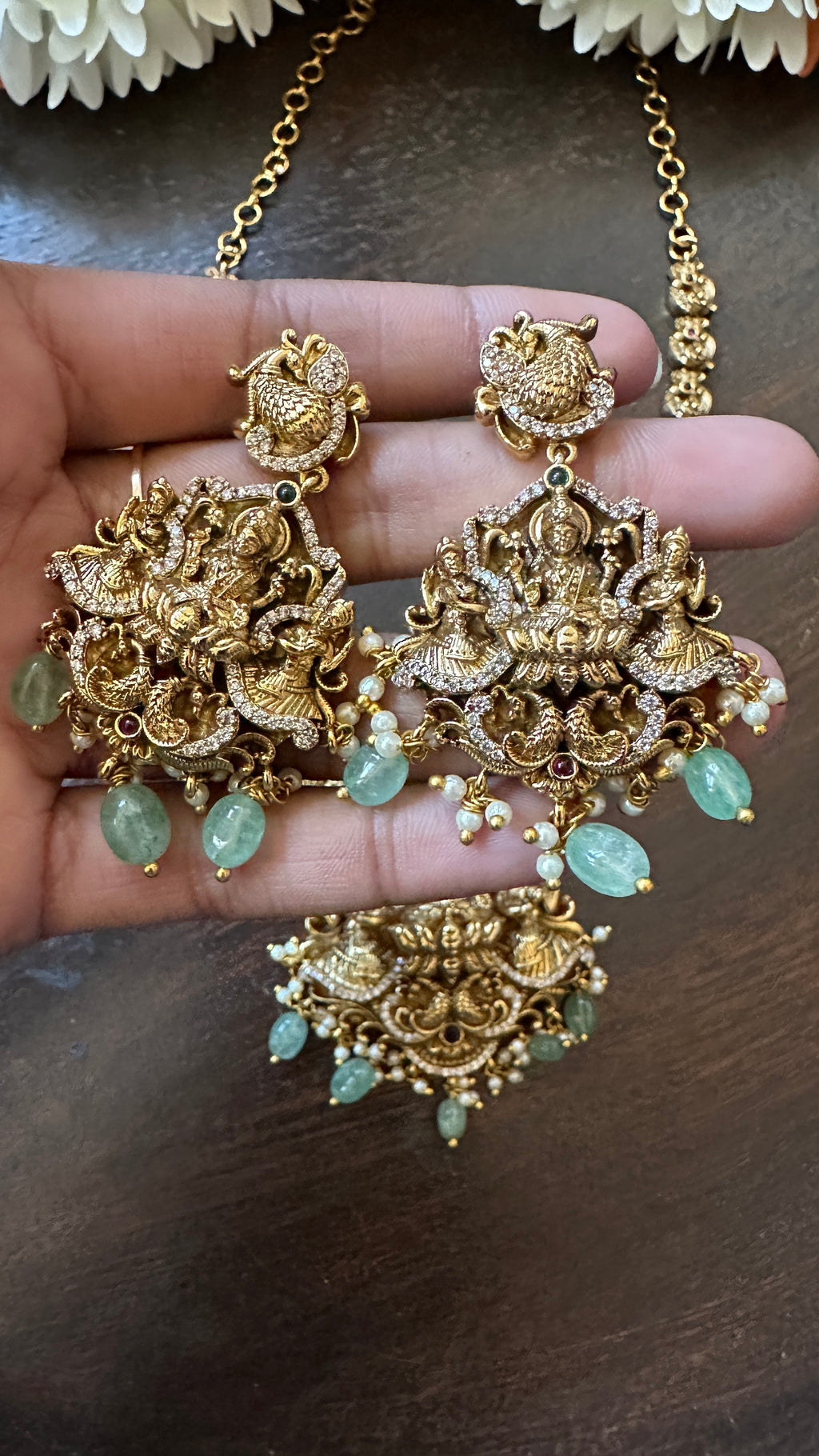 Necklace with earring