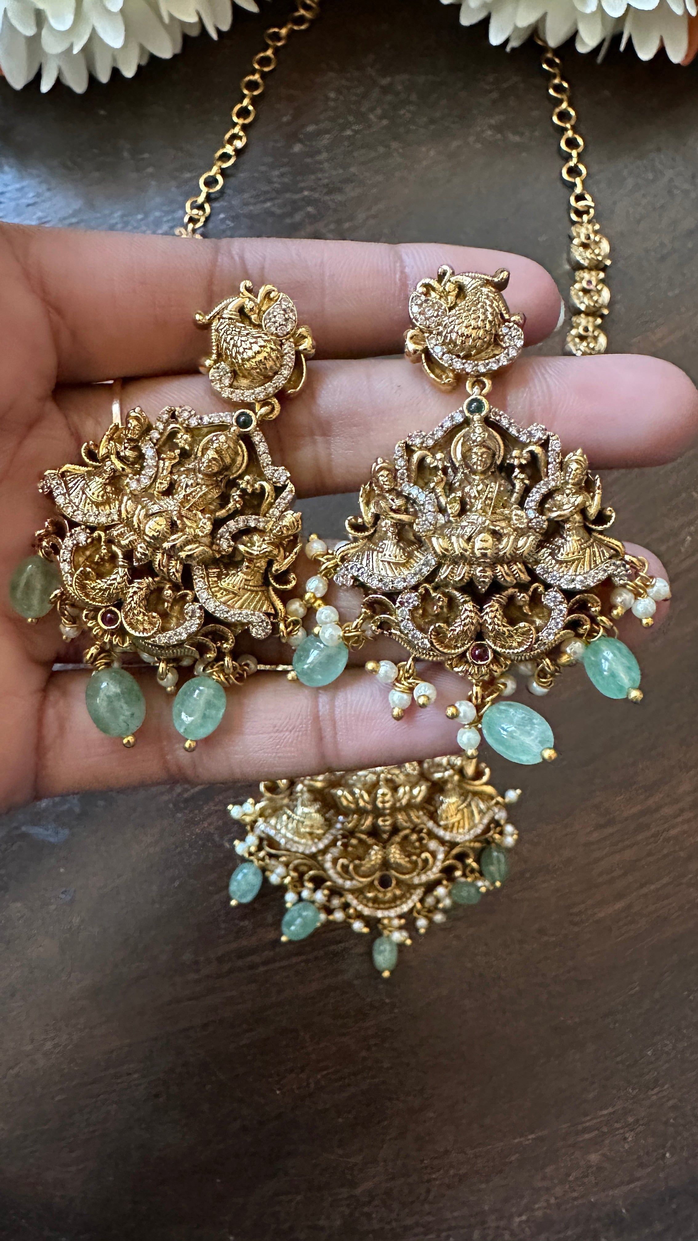 Necklace with earring