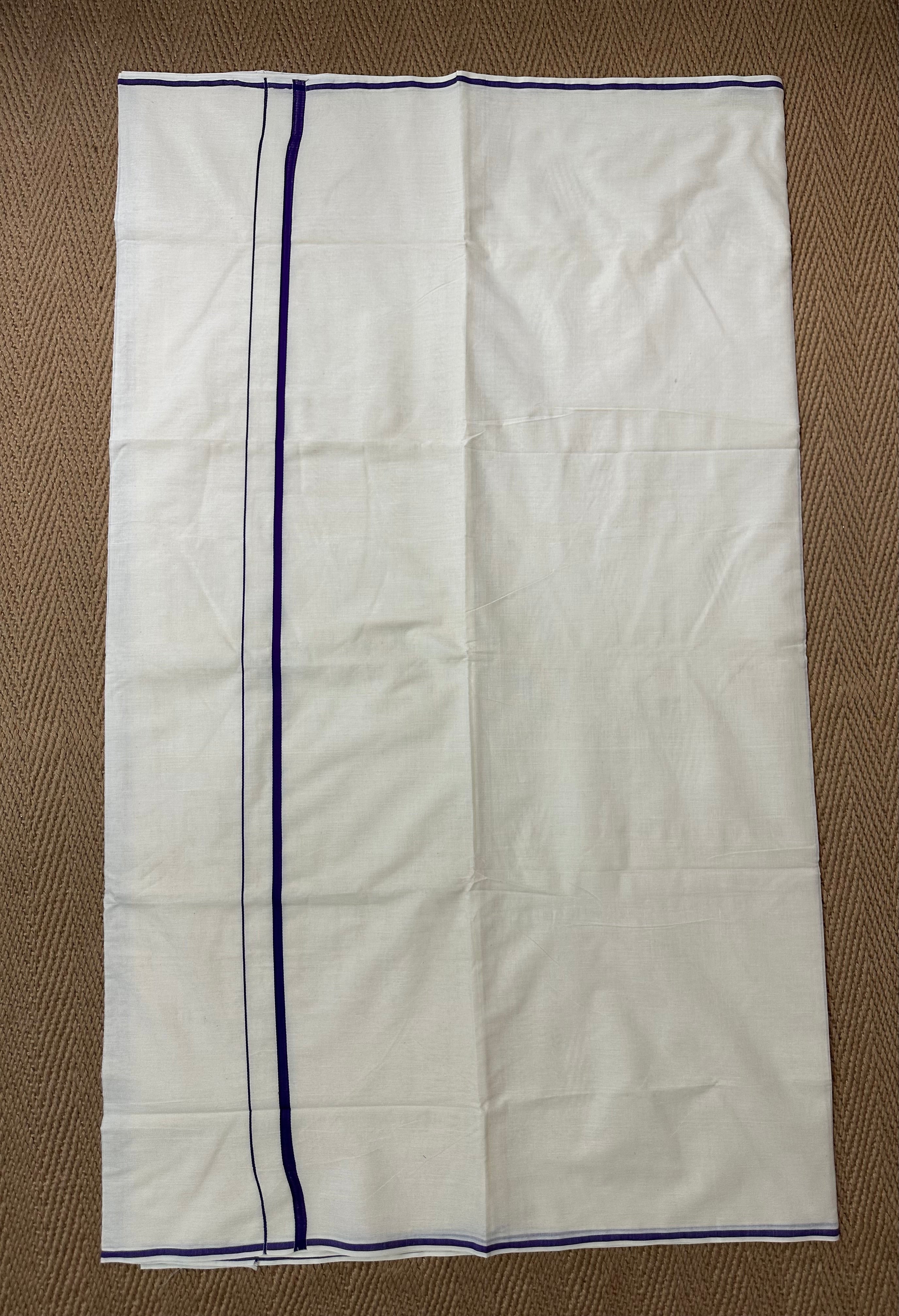 Puliyilakkara saree with purple border