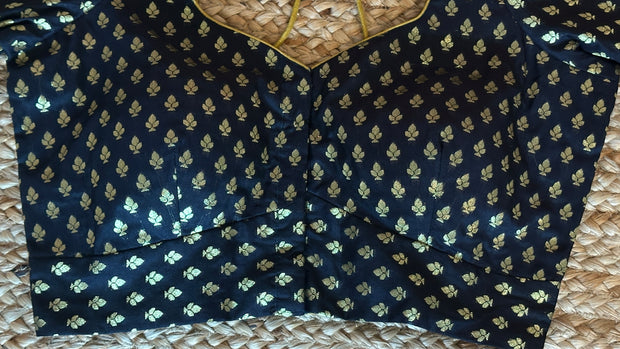 Black brocade blouse