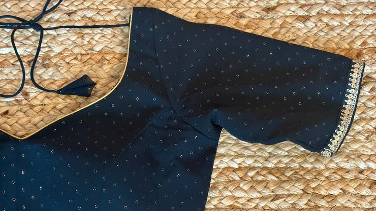 Black designer blouse