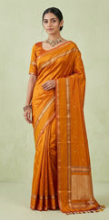 Handloom Pure katan banarsi soft silk saree with stitched blouse