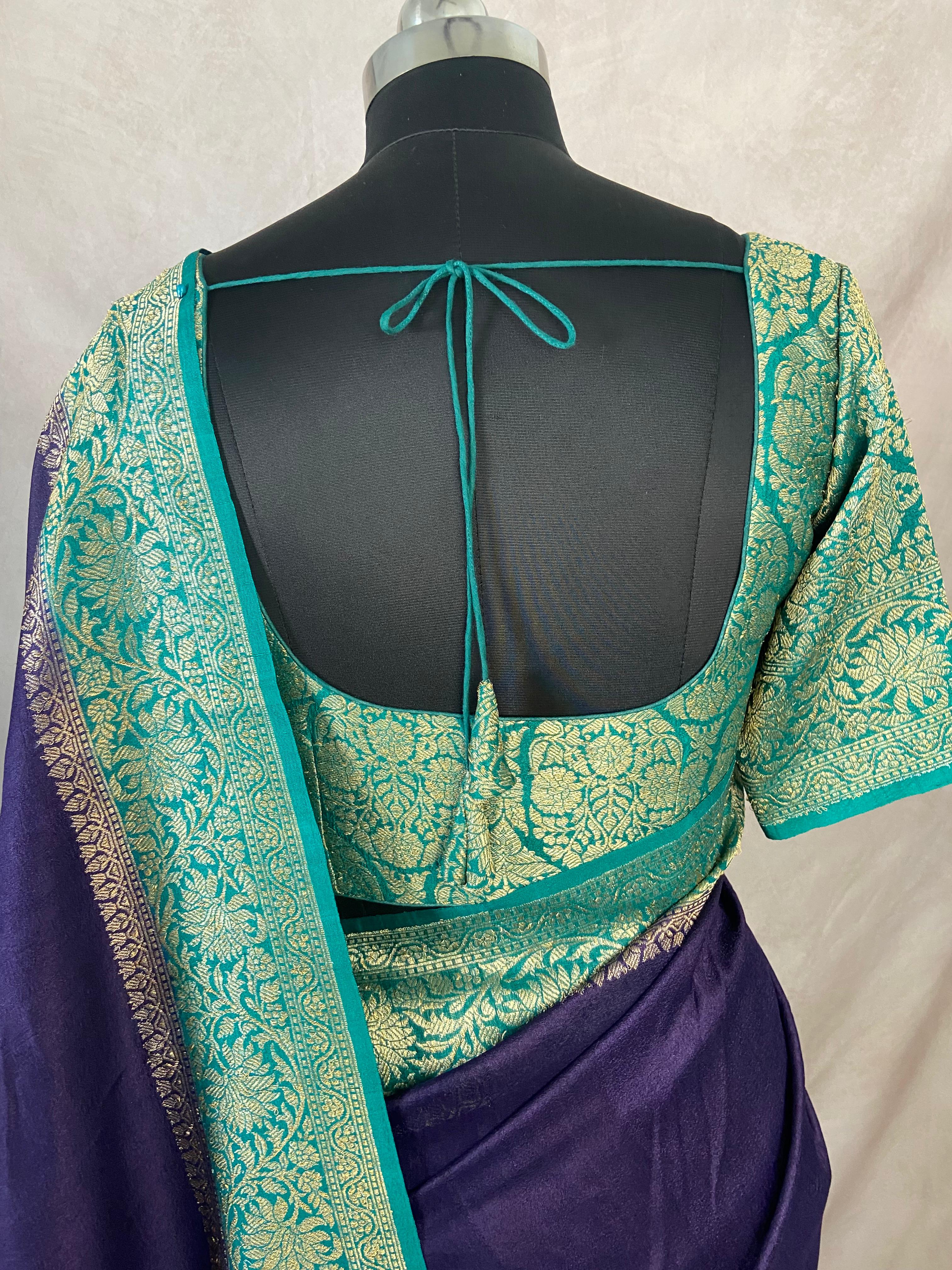 Pure Tussar banarasi saree with stitched blouse