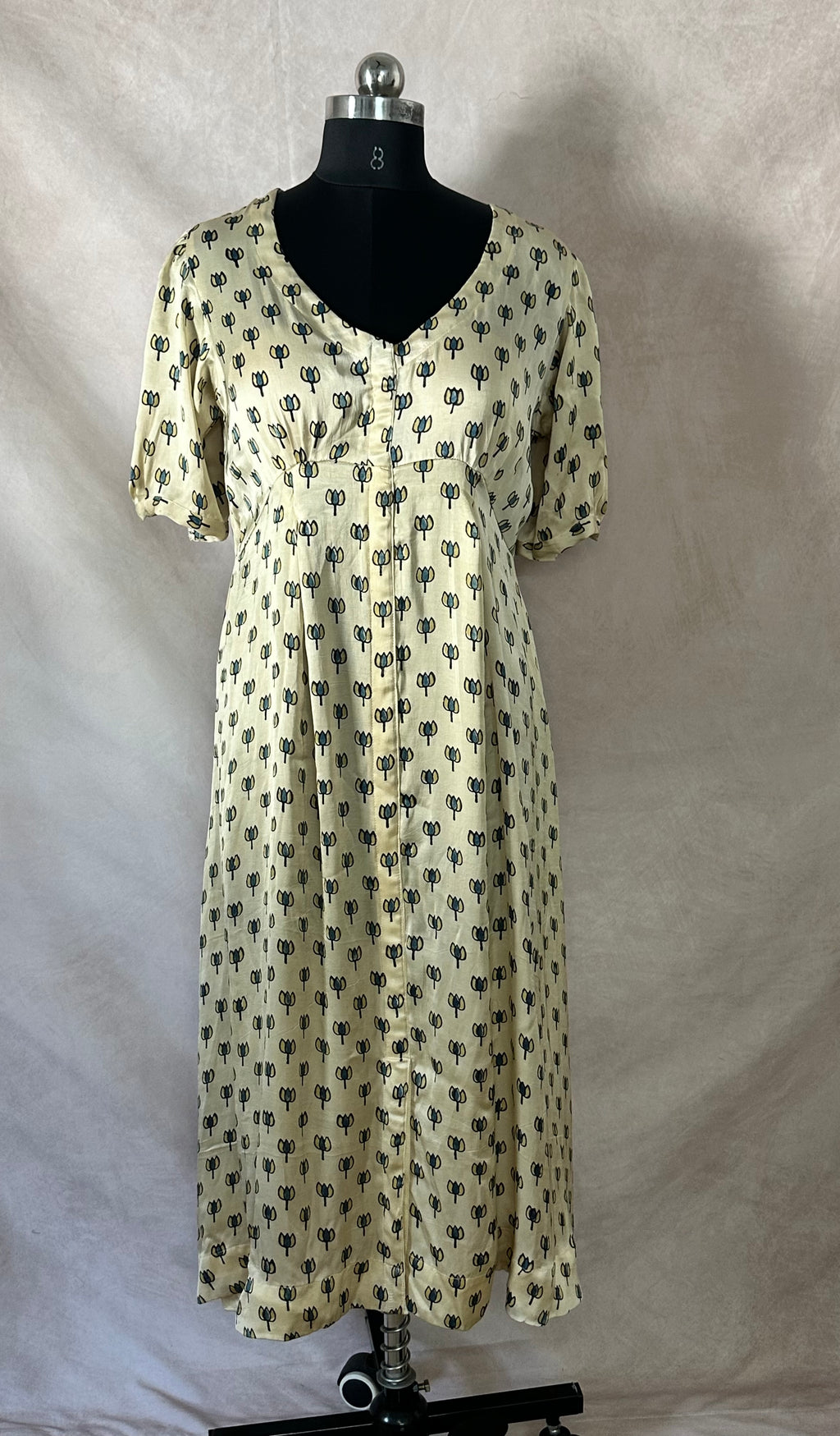 Off white modal silk dress