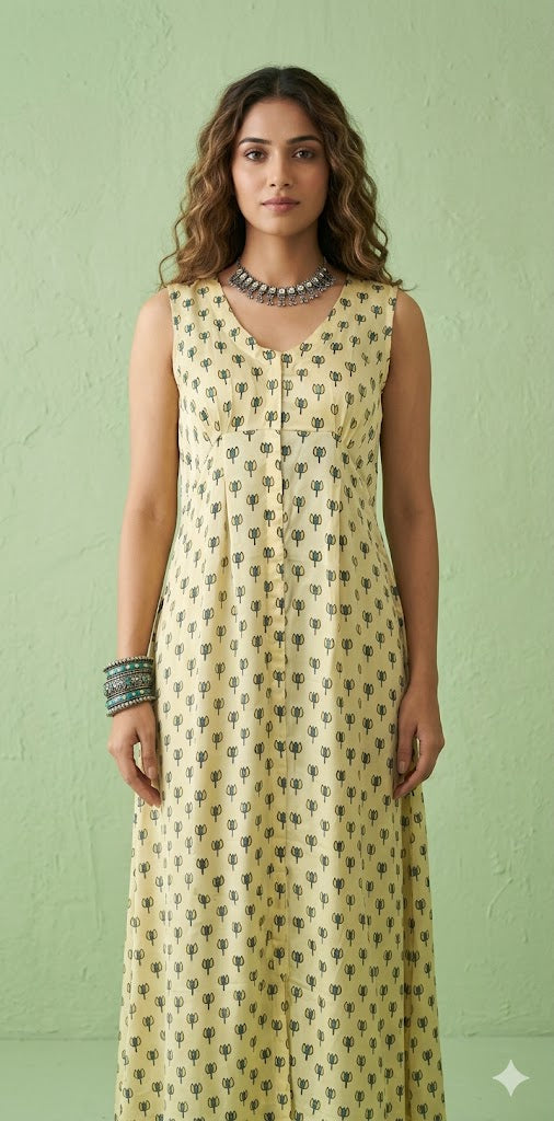 Off white modal silk dress