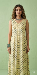 Off white modal silk dress