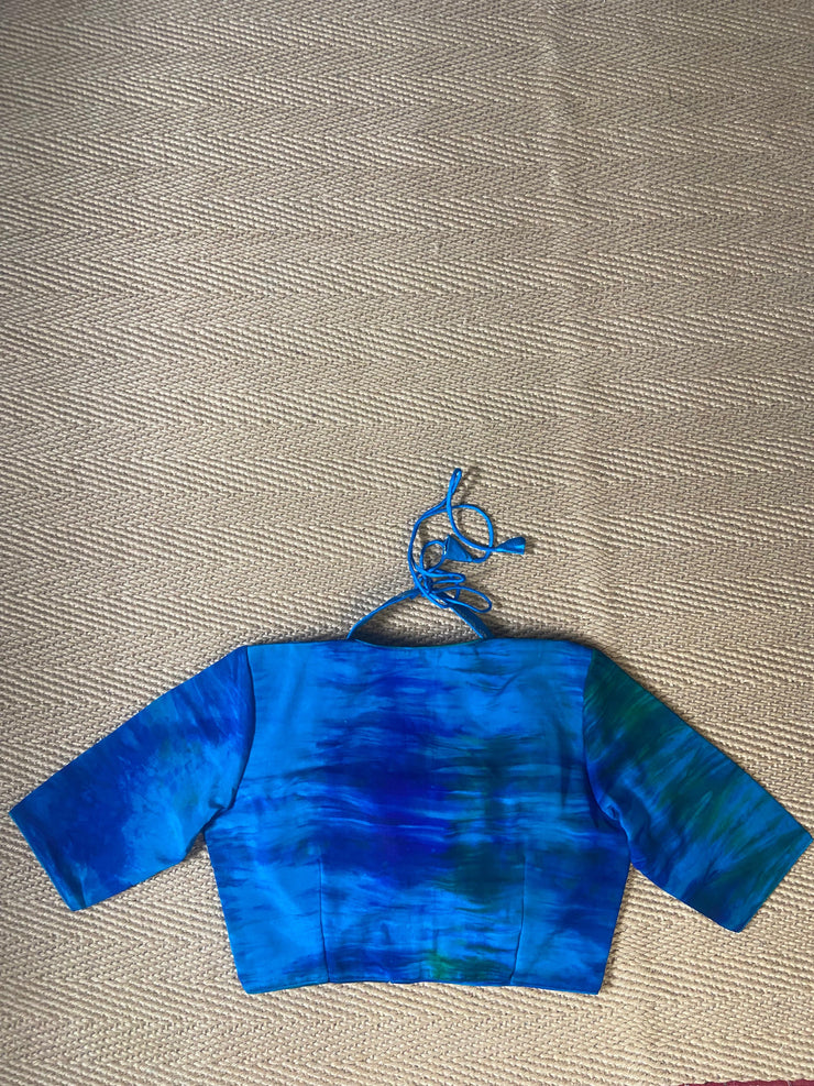 Blue 2 in one masaba style blouse