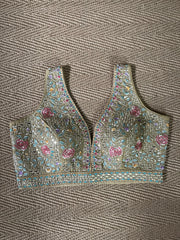 Gold color designer blouse