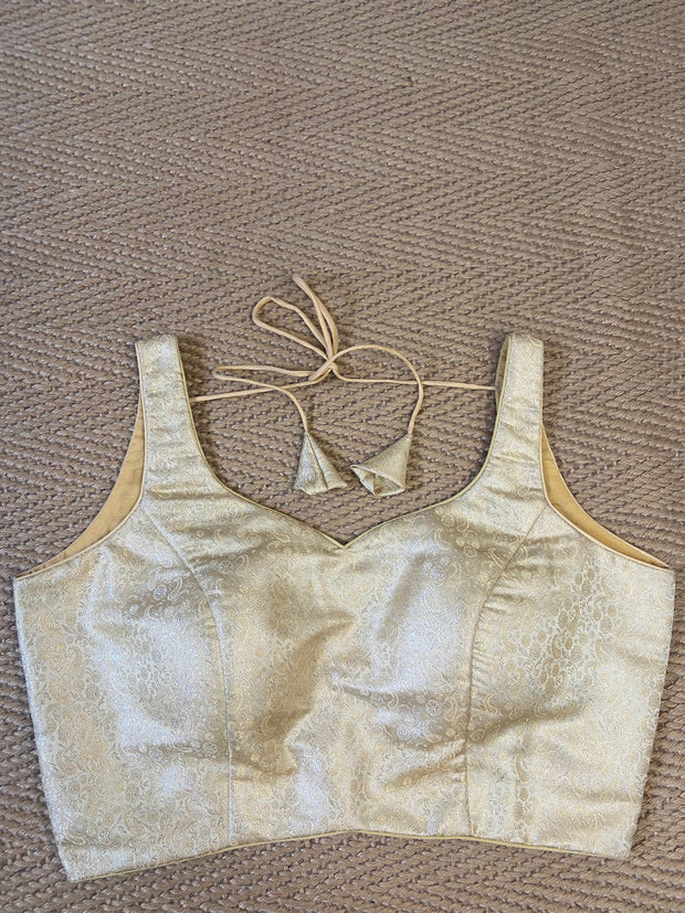 Off white brocade blouse