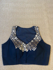 Black blouse with gold work