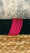 Pink thread bangle set (12 number)- 2.4