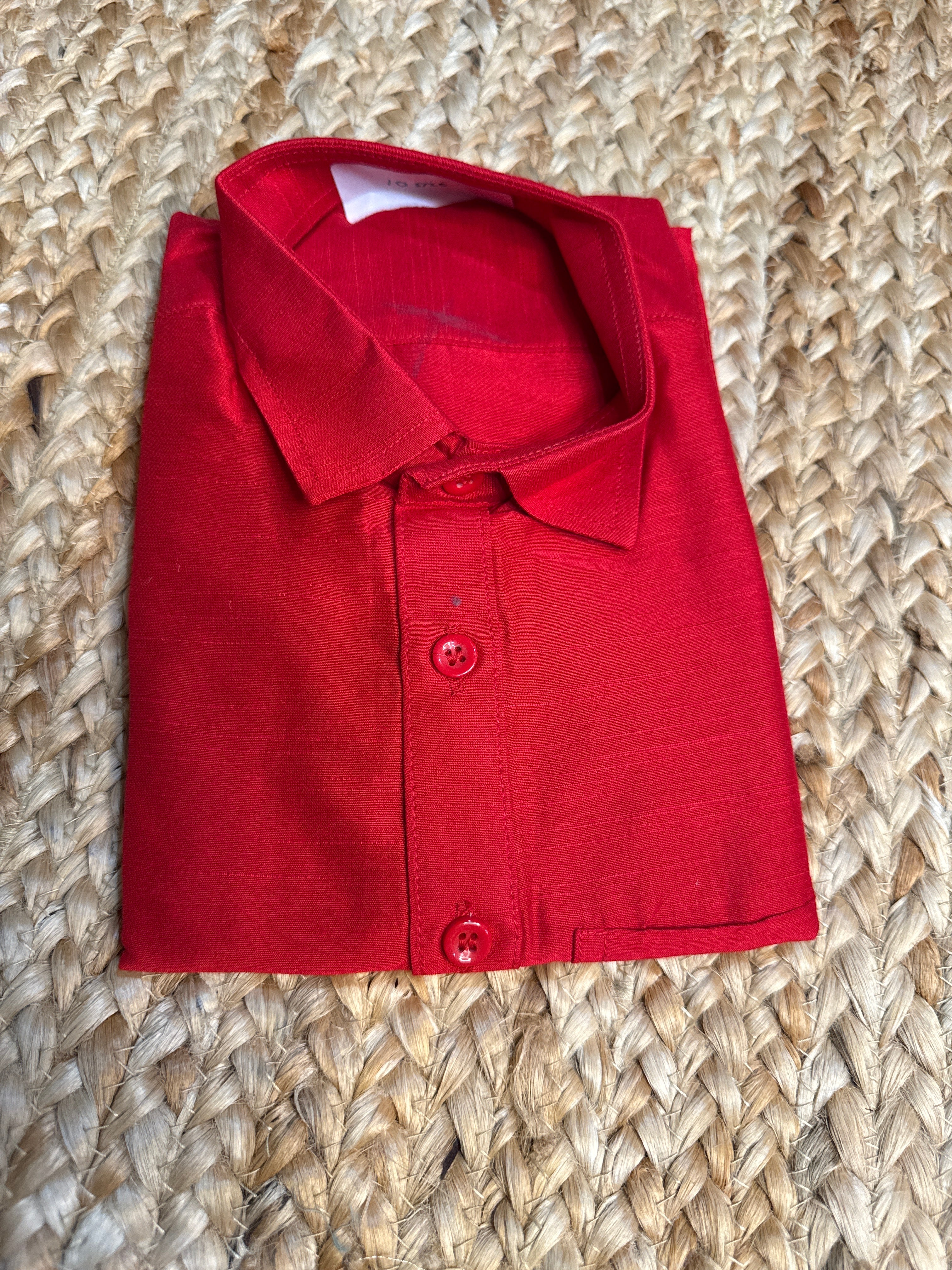 Indigo blue cotton shirt with jaipur print - 10yr