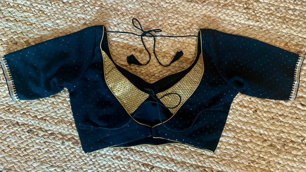Black designer blouse