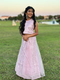 Lilac lehanga set