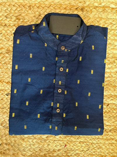 Navy Blue cotton silk kurta