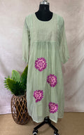 Chanderi silk dress with embroidery